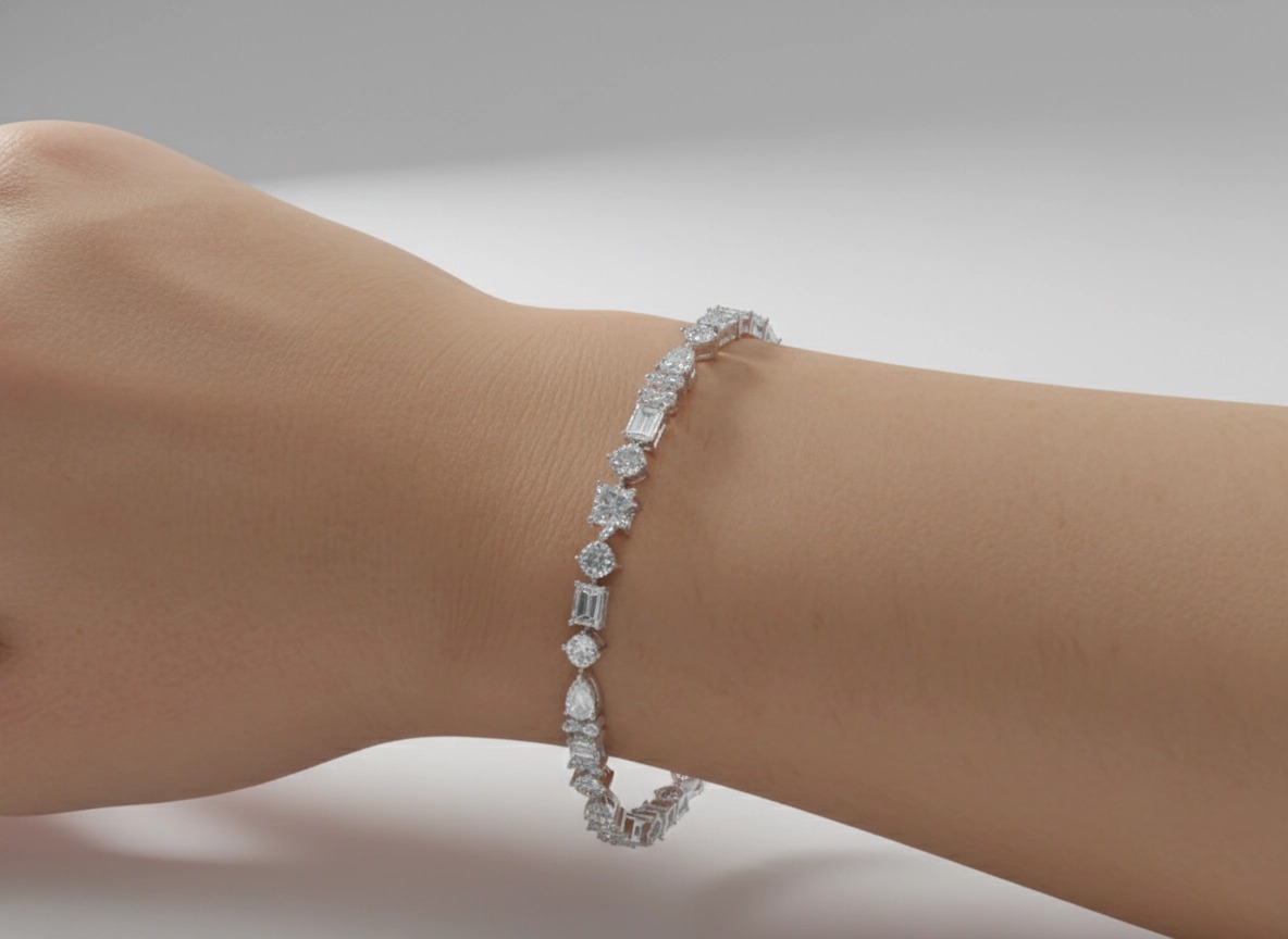 Fancy Shape Diamond Tennis Bracelet