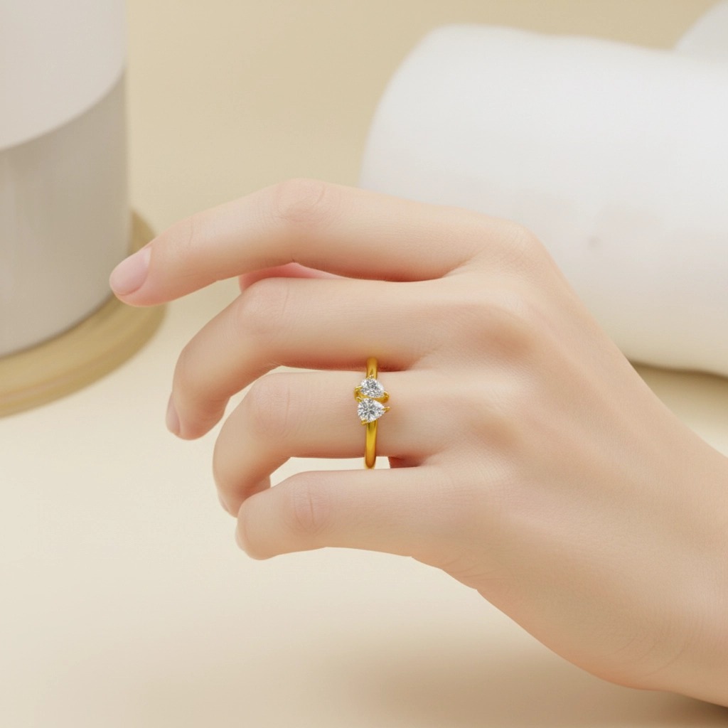 Heart Pear Shaped Diamond Ring