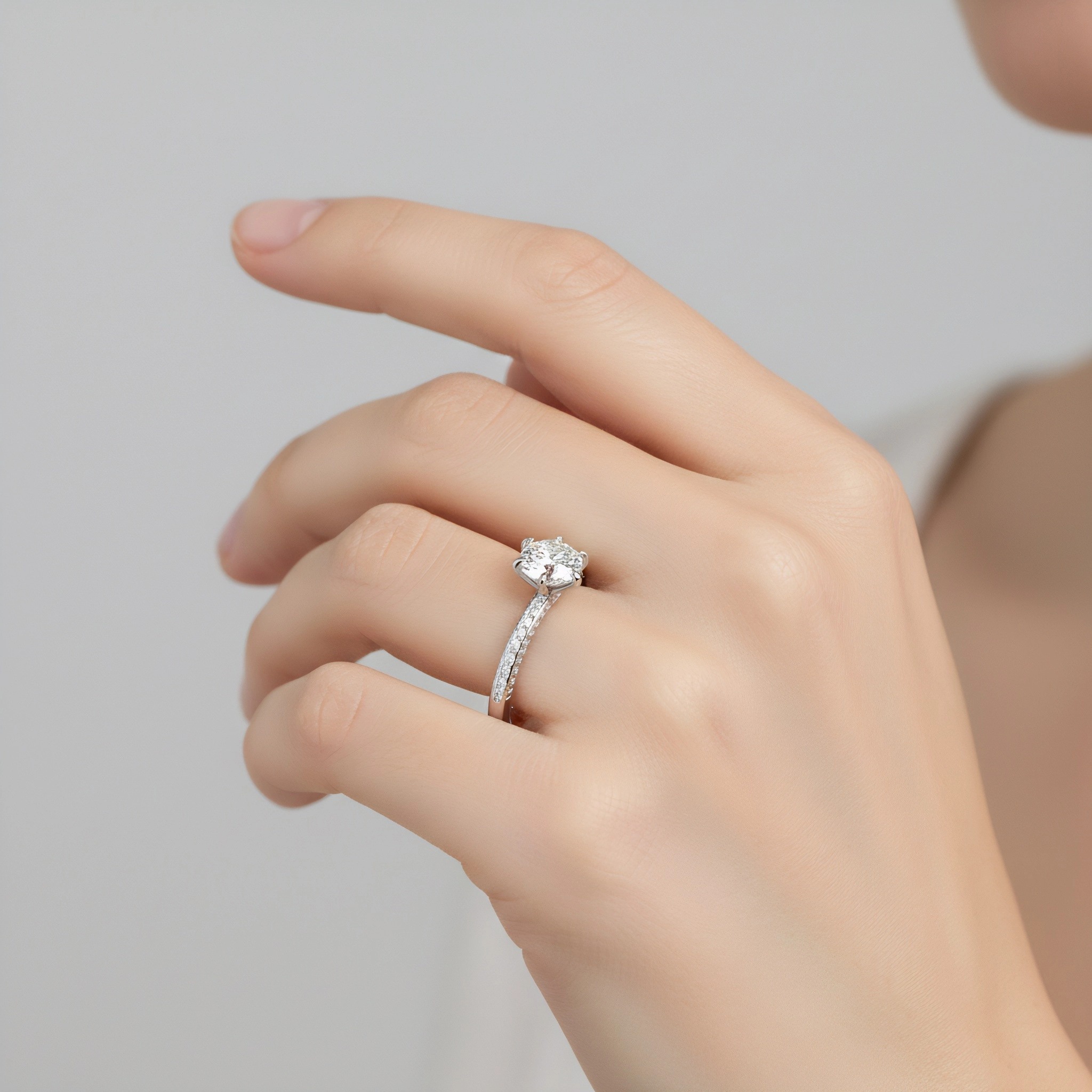 14k Gold Ring 2.2 Carat Lab Created Diamond Wedding