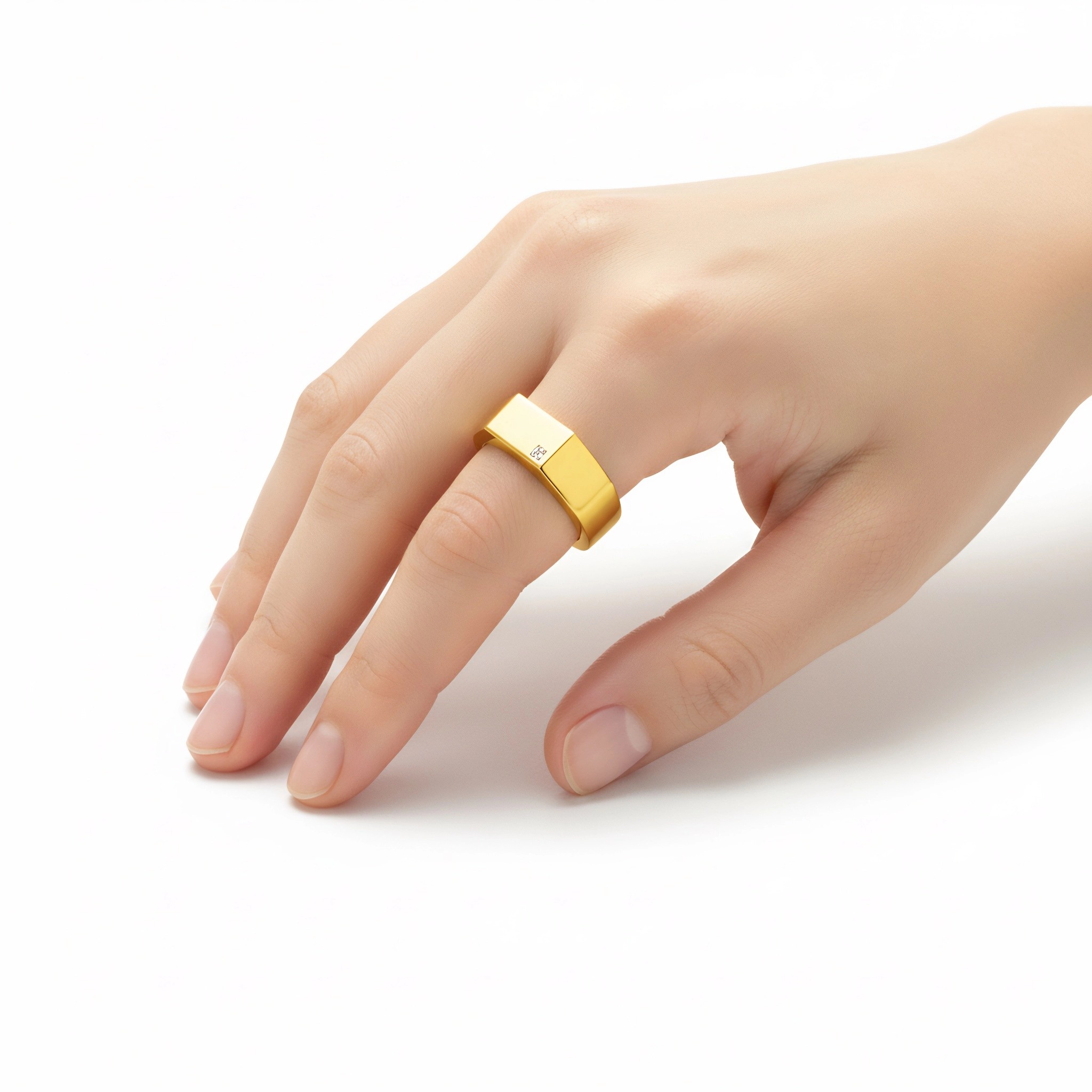 Ring Gold 18k Diamond Mens Diamond Ring Classic