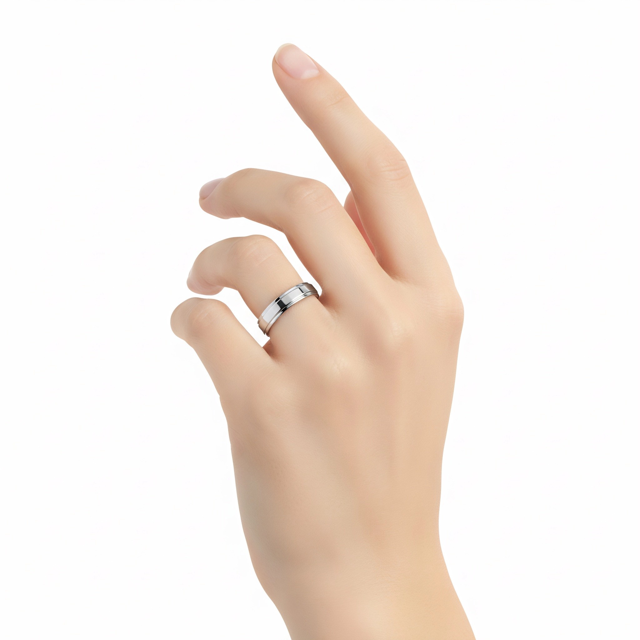 Diamond 18k White Gold Ring Men Rings Diamond