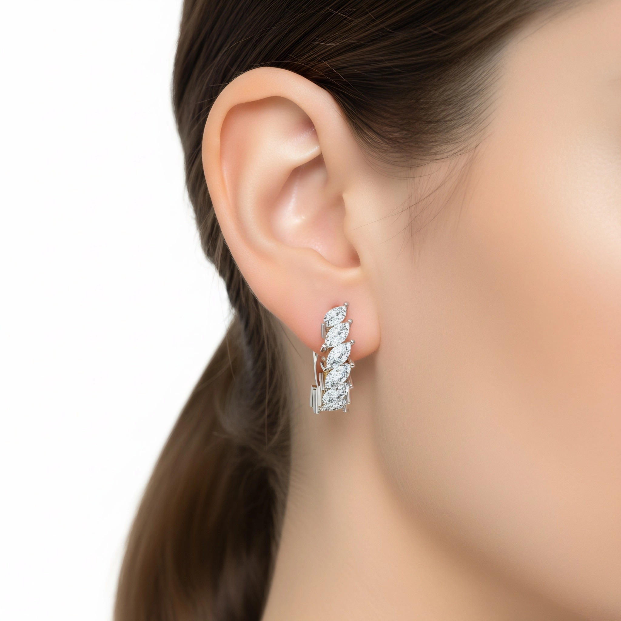Marquise Shape Diamond Earrings