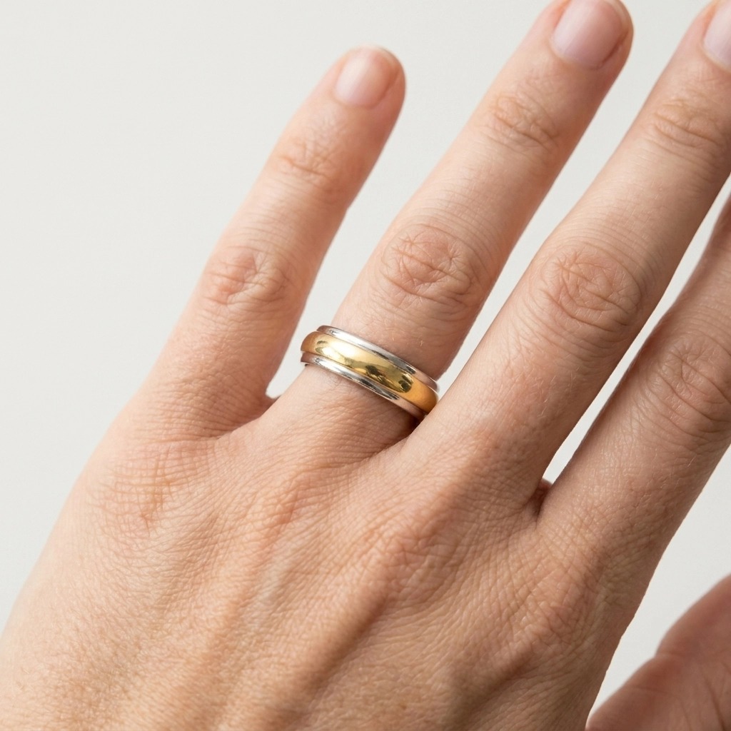 10K Solid Gold Men’s Classic Wedding Band Promise Ring Minimalist Jewelry